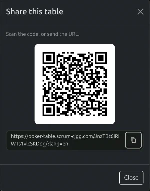 The share dialog